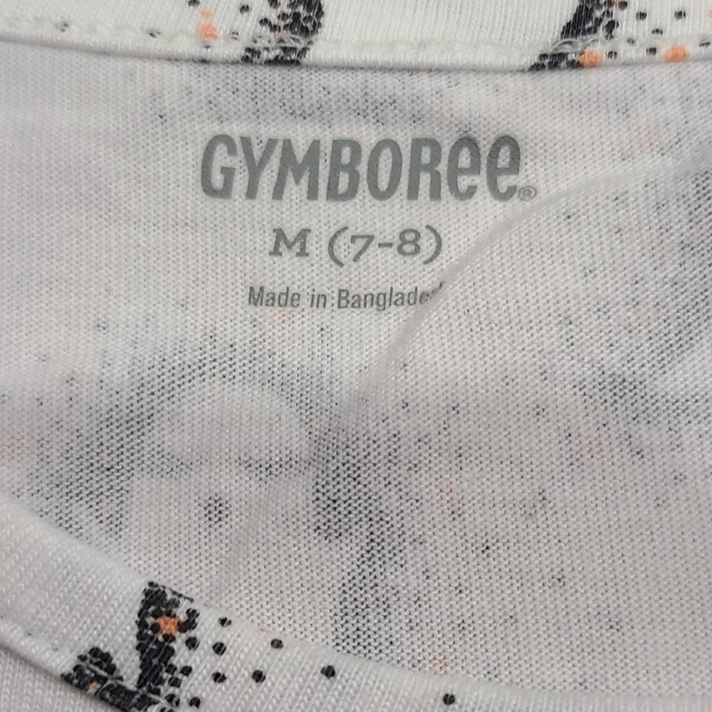 👻 Gymboree Girls Halloween Ghost Tunic & Gold Pumpkin Leggings 2pc Set Size 7/8